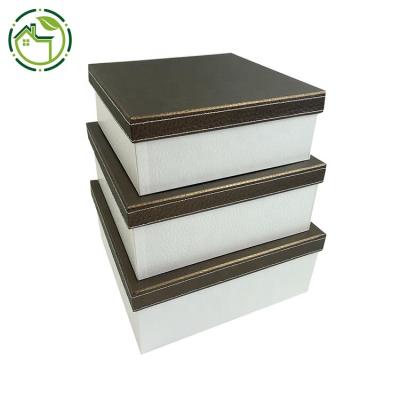 China Materials Manufacturer Decorative Custom Logo Recycled Cardboard Gift Box Packaging Eco-friendly Storage Box Set Paper Boxes for sale