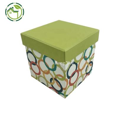 China Recycled Materials Wholesale Small Cardboard Decorative Storage Box Candy Packaging Paper Box With Lid Baby Gift Box for sale