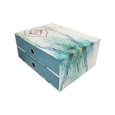 China Custom Office Organizer Manufacturer Soho Cardboard Office Supplies Paper Box Paper Box Storage Drawer Box Eco-friendly for sale