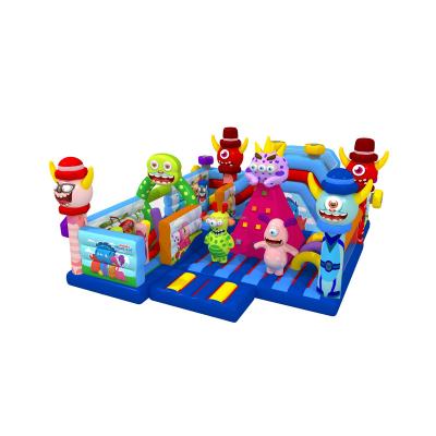 China PVC Colorfu Inflatable Playground Obstacles Baby Monster With Inflatable Climbing Wall For Sale for sale