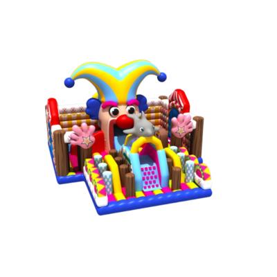 China Hot Giant Inflatable Bounce House Clown Products Commercial Character Inflatable Obstacle Course For Kids Customize Accepted for sale