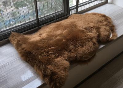 China Real Australia Sheepskin Dark Brown Dyed Thick Long Australia Wool Carpet rug for sale