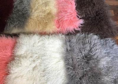 China 110cm * 55cm Sheepskin Accent Rug Plate For Home Throw / Making Garment for sale