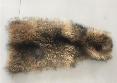 China Natural Color Raccoon Fur Collar Raw Skin A Grade 70 - 105cm For Garment / Home Textile for sale