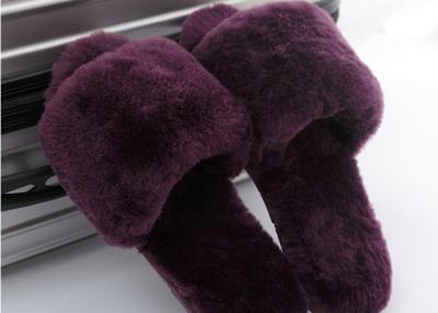 China Lamb Fur Fuzzy Sheepskin House Slippers Winter Indoor For Keeping Warm for sale