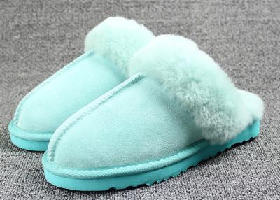 China Bedroom Women Sheep Wool Slippers 35-43 European Sizes For Men / Women for sale