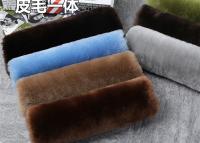 China Dyed 24 Colors 100% Sheepskin Seat Belt Cover Warm Keeping With Universal Size for sale