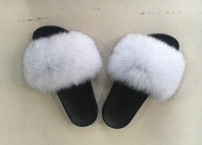 China Soft Children Fox Fur Slippers Real Fur Lightweight Comfortable For Walking for sale