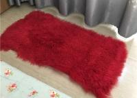 China curly lambskin hide pelt sheep fur wool rug lambskin sheepskin throw tibetan lambskin white blanket for sale