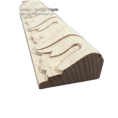 China Traditional Solid Wood Acanthus Leaf Molding Solid Wood Carved Molding for sale