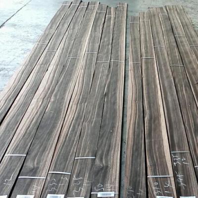 China Ebony wood veneer blackwood real ebony solid rosewood veneer for sale