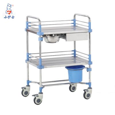 China F-17 Metal Hospital Treatment Trolley, Nursing Hand Trolley, Medical Dressing Trolley for sale