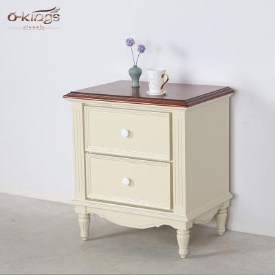 China Hotel Furniture Solid Wood Wooden Nightstand / Bedside Table for sale