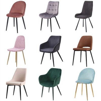 China Wholesale Nordic Southwest Design Modern Luxury Furniture Velvet Dining Chairs Dining Chairs With Metal Legs Gold for sale