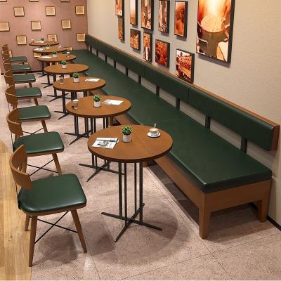 China 2021 New Design Contemporary Restaurant Furniture Solid Wood Chair and Bench Wall Style Seating Booth Sofa Table for sale