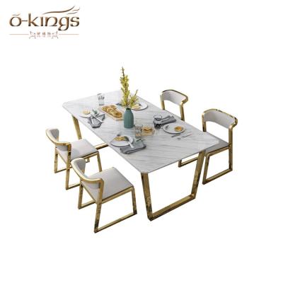 China Customized Modern Light Luxury Solid Wood Hotel Dining Room Set for sale