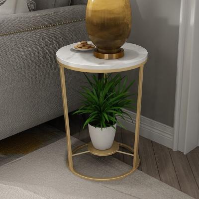 China Easy Assemble Small Round Rustic Industrial Side Table for sale