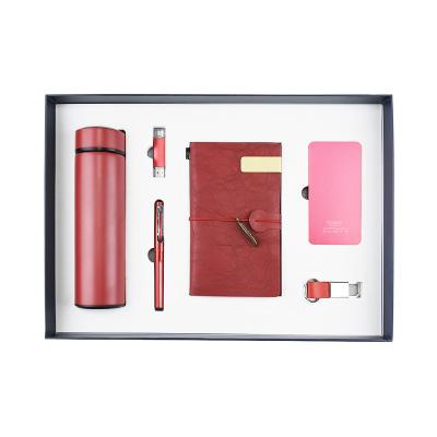 China Stock Promotional Agriculture Cooperate Custom Logo Business Gift Sets 6 In 1 Notebook Journal Gift Sets With Pen for sale