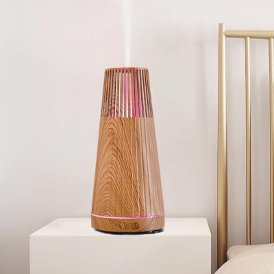 China Household kinscoter 7 lights Essential Oil Diffuser 80ml Wood Grain Color Led Aromatherapy Diffuser Mist Humidifiers for sale