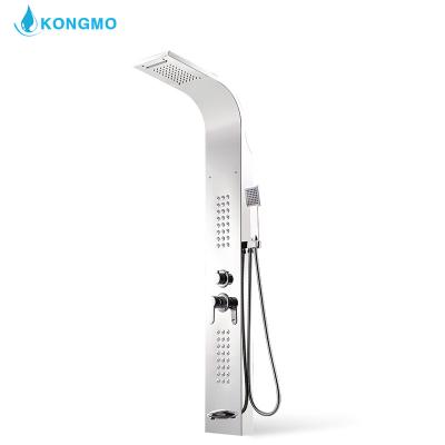 China 2018 Hot Sale 304s Smart Shower Without Slide Bar Panel Led Thermostatic Shower Faucet Column 6002 for sale