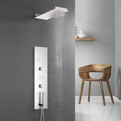 China Without Sliding Bar Bathroom Shower System Mirror Finish Wall Luxury Shower for sale