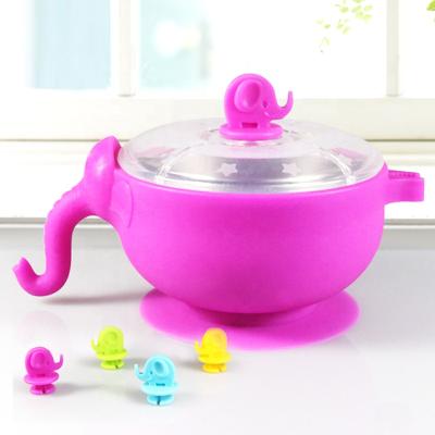 China New Arrival BPA Free Grade Baby Silicone Kids Feeding Bowl With Suction for sale