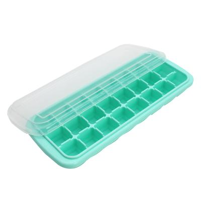 China Modern Customized Silicone Ice Cube Tray With Removable Lid DIY Ice Mold for sale