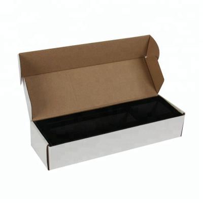 China Handmade White Corrugated Trading Card Packaging Box for sale