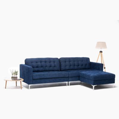 China (Size)China Adjustable Traditional Fabric Sofa Blue 2 Seat Plus 3 Seat Sectional Lounge And Useful Apartment Sofas for sale