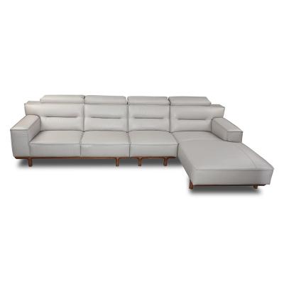 China Modular Modern Sofa Set Living Room Furniture Beige Leather PU Fabric Living Room Pour Home Solid Wood Low Sofas for sale