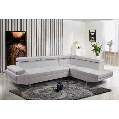 China Adjustable (Height) Folding Back Corner Sofa Leather American Style PU Foam Material Clean Fold Sectional Sofas for sale