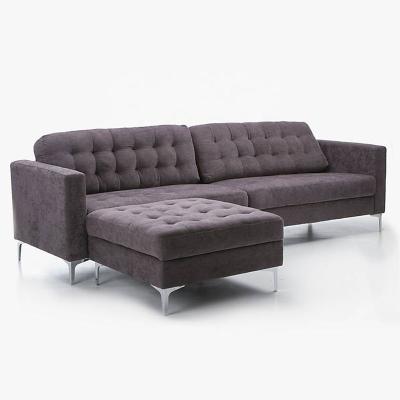 China Factory hot sale china adjustable elegant L-shaped sectional sofas home furniture (other) sleeper sofa set with footstool for sale