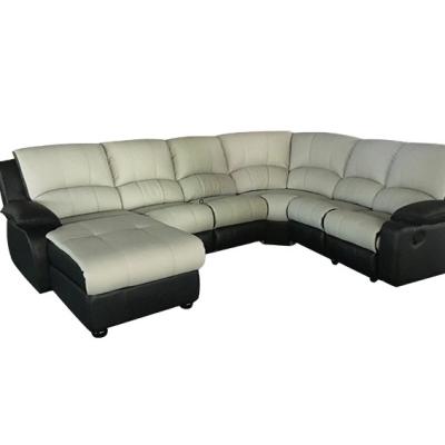 China Sectional Reclining Furniture L Shape 4 Seat Recliner Adjustable European Style Sofas (Height) Living Room Sofa for sale