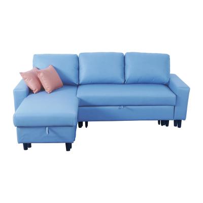 China Adjustable Sofa Bed (Full Size) Living Room Fashion Style General Useful Blue Modern Corner Bedroom With Sofas for sale