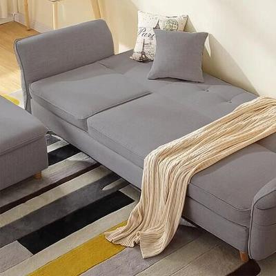 China Economy Foldable Sofa With Folding Sofa Bed Bedroom Sectional Storage Sofa Bed Flip Corner Sofa With Footstool for sale