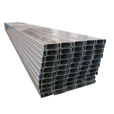 China Hot Dip Galvanized Q235B C Shaped Steel Fixed Length Perforated Special Shaped Steel Channel for sale