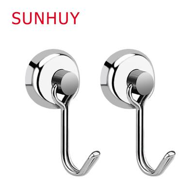 China Industrial Magnet Magnetic Hooks, Heavy Duty Magnetic Hook Strong Neodymium Magnet with Swivel Hooks for Kitchen Tools Hanging for sale