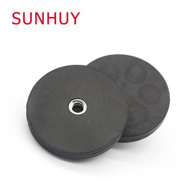 China 1/4-20 Industrial Rubber Coated Neodymium Rubber Magnet Magnet 43mm 66mm 88mm Rubber Coated Magnets for sale