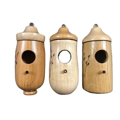 China Cheap Stocked Hummingbird's Nest Mini Small Outside Hanging Pigeon Wooden Bird House Outdoor Feeder for Garden for sale