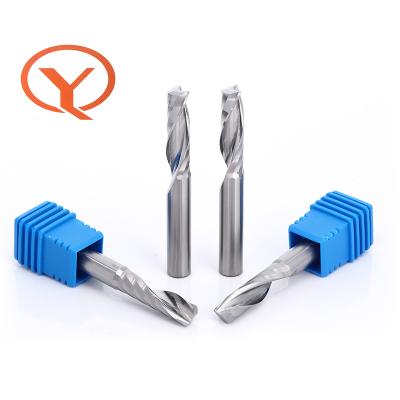 China Mobile Phone Tablet Qiye 3.175mm-10mm Solid Carbide Single Flute End Mill Cutter For Woodworking for sale