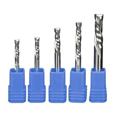 China Qiye Wood TWO Flute Compossion Up-down CNC Solid Carbide End Mill For MDF Wood Hardwood for sale