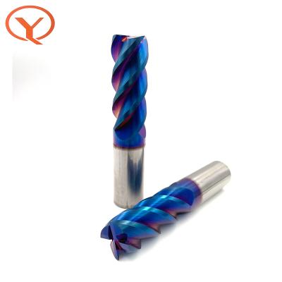 China Tool Qiye HRC55 4f 2f Standard Turning Solid Carbide End Mill For Steel Stainless Steel for sale