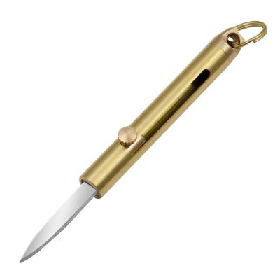 China Chain Folding Knife Exquisite Outdoor Portable Demolition Master Express Knife Mini Qiye Non-variable Universal Brass Telescopic Knife for sale