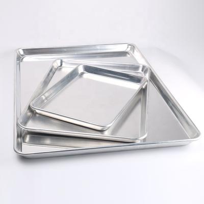 China Sustainable Hot Sale Portable Aluminum Bakery Baking Tray Bread Pan 325x240mm 450x325mm 650x450mm for sale