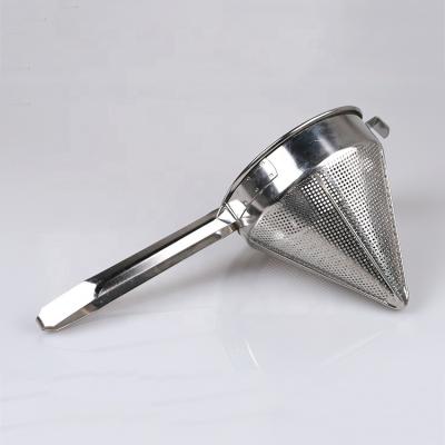 China Sustainable Commercial Kitchen Restaurant Cooking Stainless Steel Funnel Strainer for sale