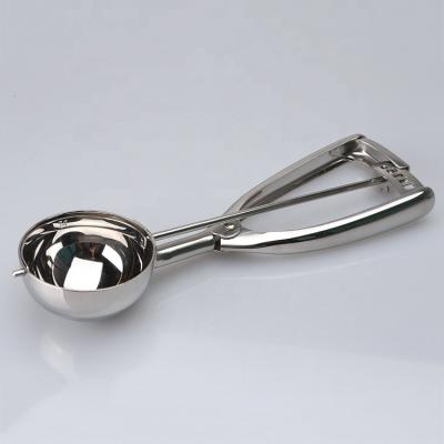 China Sustainable Antifreeze Fruit Stainless Steel Non-Stick Ice Cream Scoop With Handle for sale