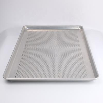 China Sustainable Bottom Half Perforated Holes Aluminum Cookie Sheet Baking Pan for sale