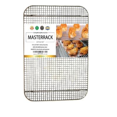 China Sustainable Wire Rack Bakery Stainless Steel Metal Candy Cookie Food Cooling Rack for sale