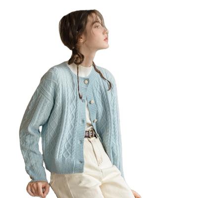 China Anti-wrinkle high quality early autumn European cardigan retro and American knitted women's soft sweater for sale