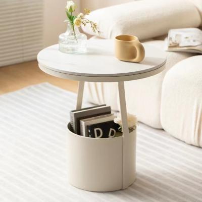 China Customized Unique Design Double Layer Storage Metal Circular Tray With Small Edges, Bedroom Bedside for sale